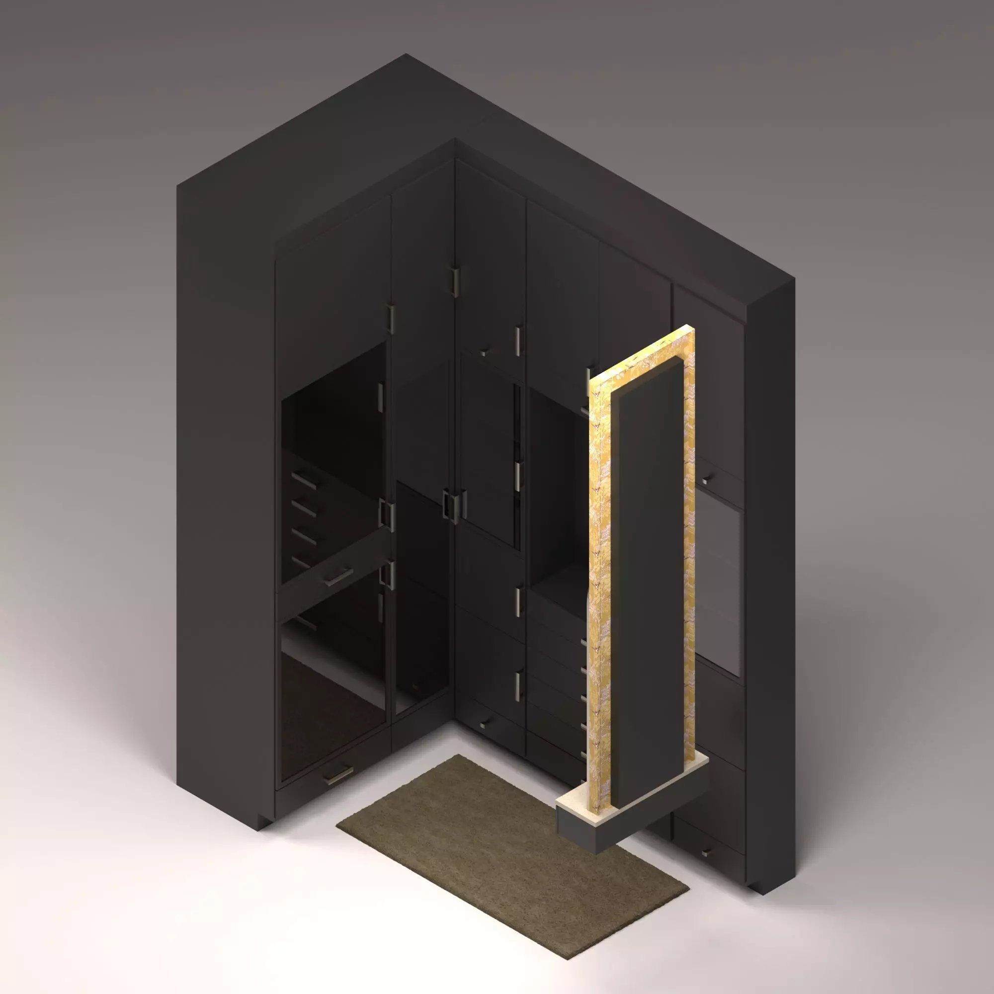 dressing room caninet 3D model_0