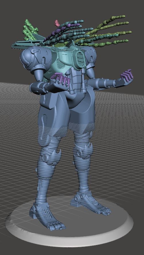 Lancer-SSC Monarch Articulated 3D print model_1
