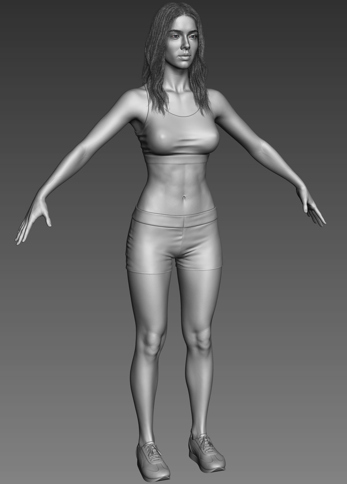 Full body caucasian female 3d model 3D model | CGTrader