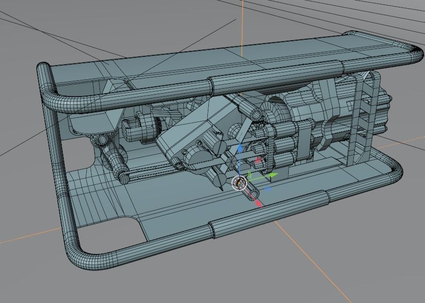 Sci-Fi Power Generator - box1 Low-poly 3D model_11