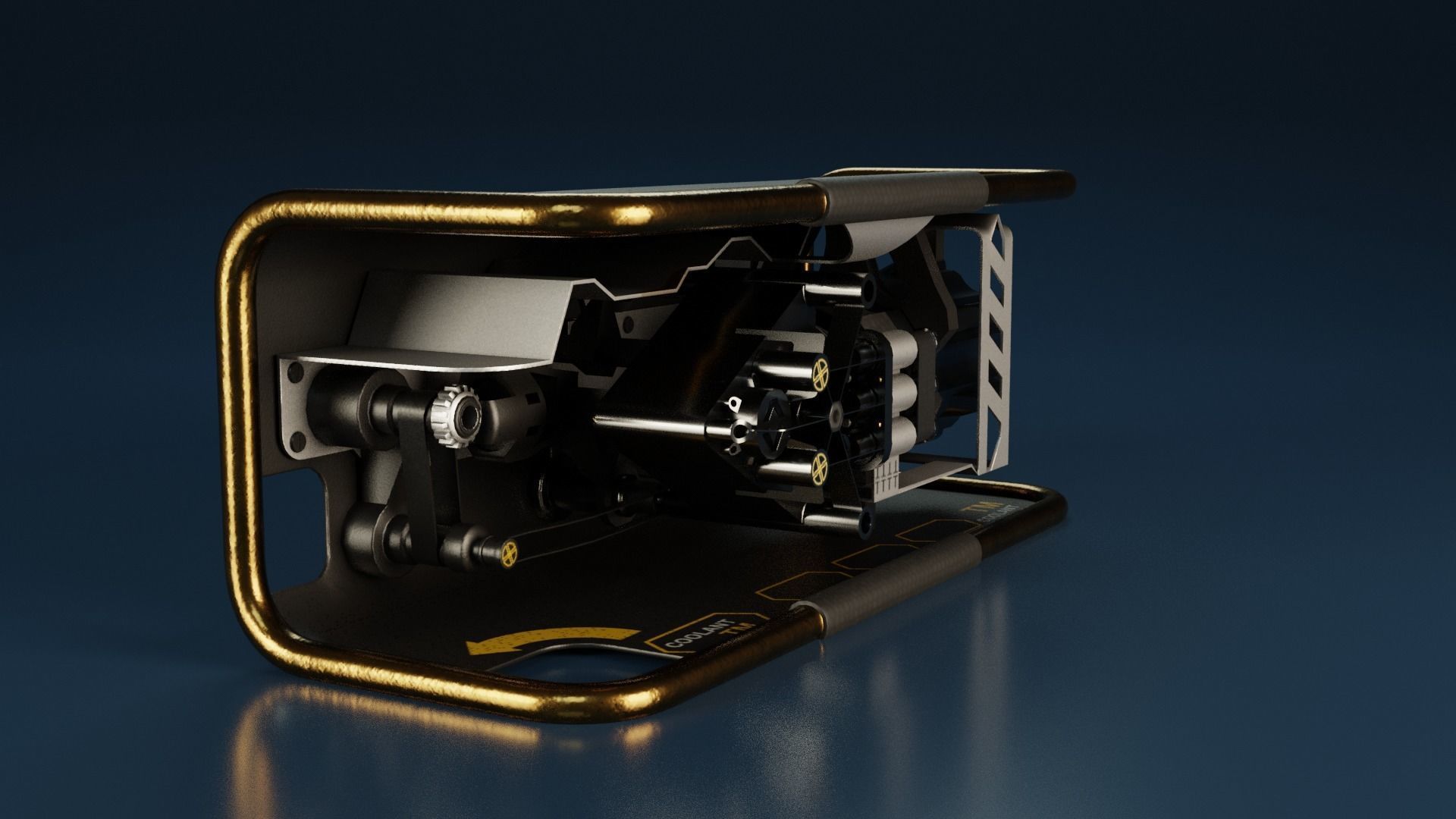 Sci-Fi Power Generator - box1 Low-poly 3D model_2