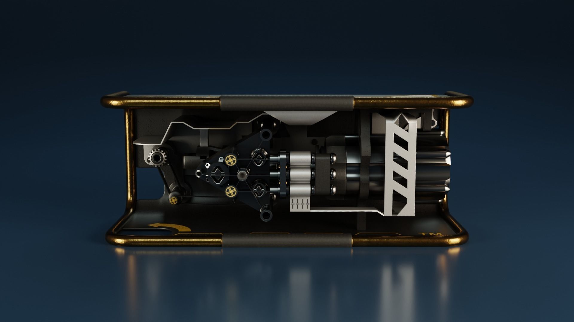 Sci-Fi Power Generator - box1 Low-poly 3D model_1