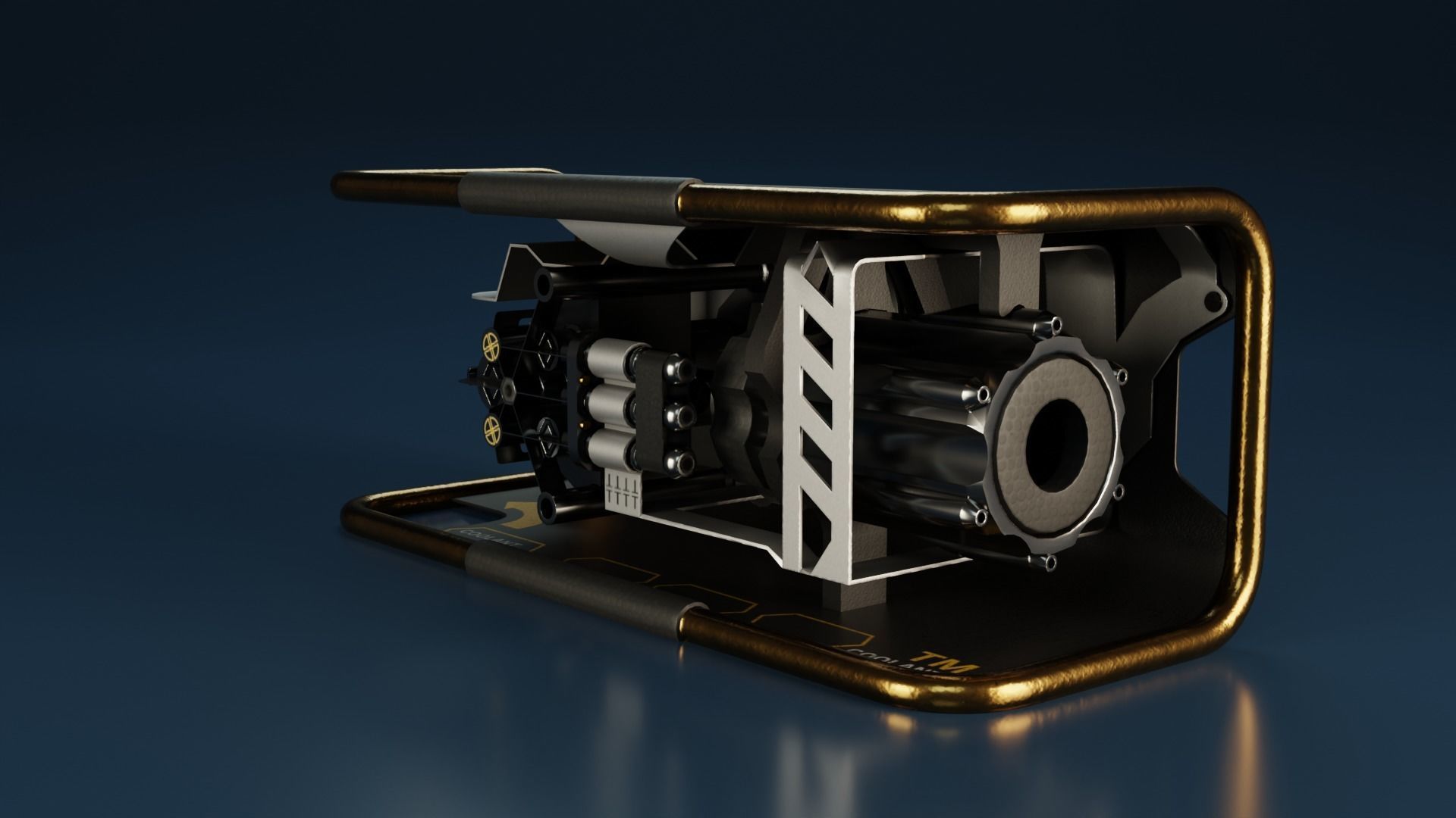 Sci-Fi Power Generator - box1 Low-poly 3D model_6