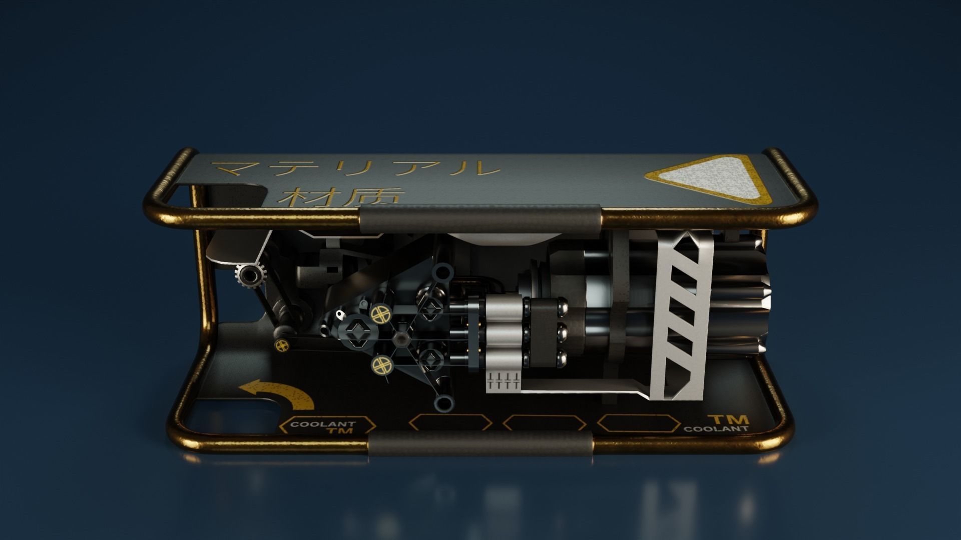 Sci-Fi Power Generator - box1 Low-poly 3D model_7