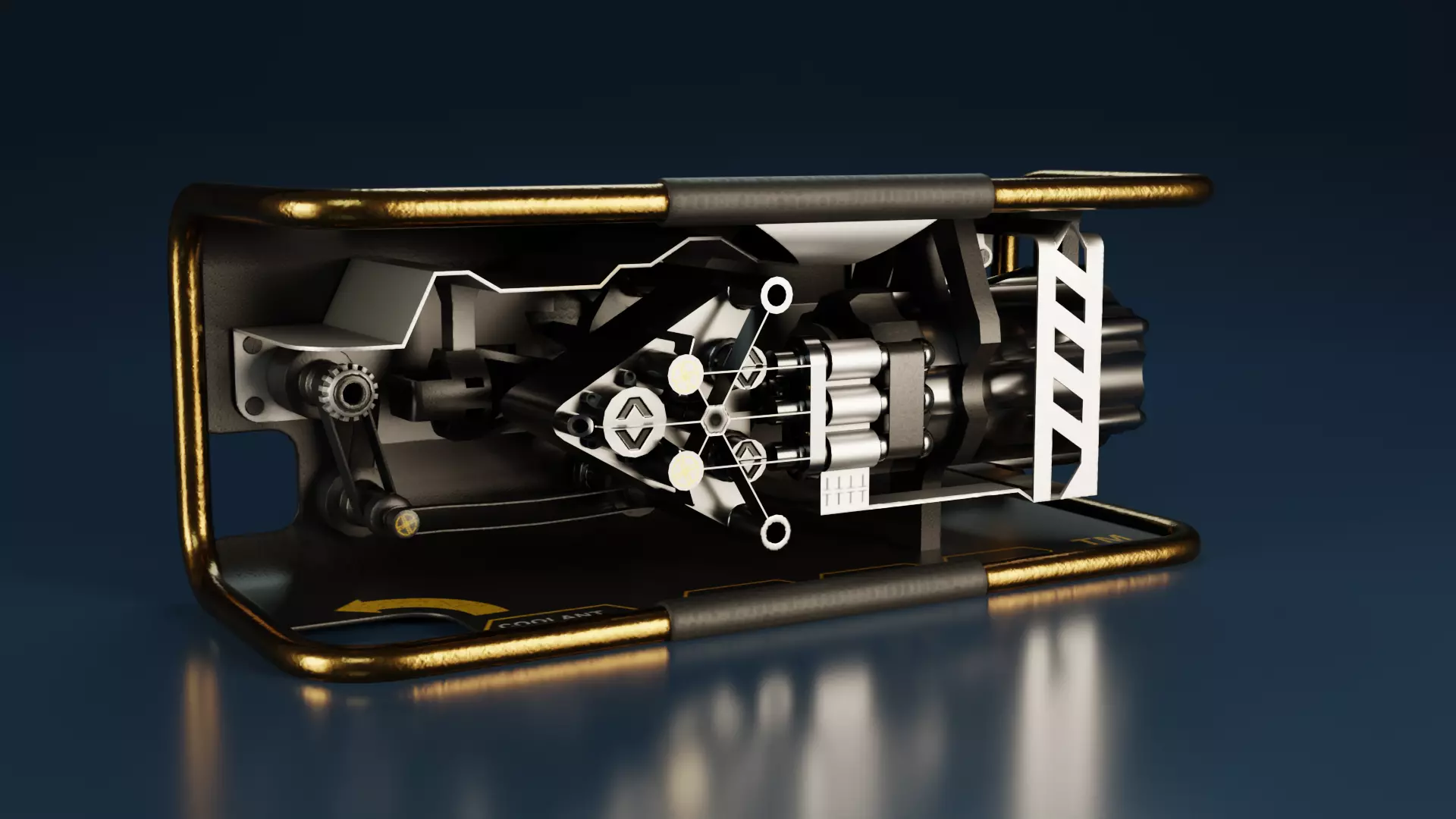 Sci-Fi Power Generator - box1 Low-poly 3D model_0