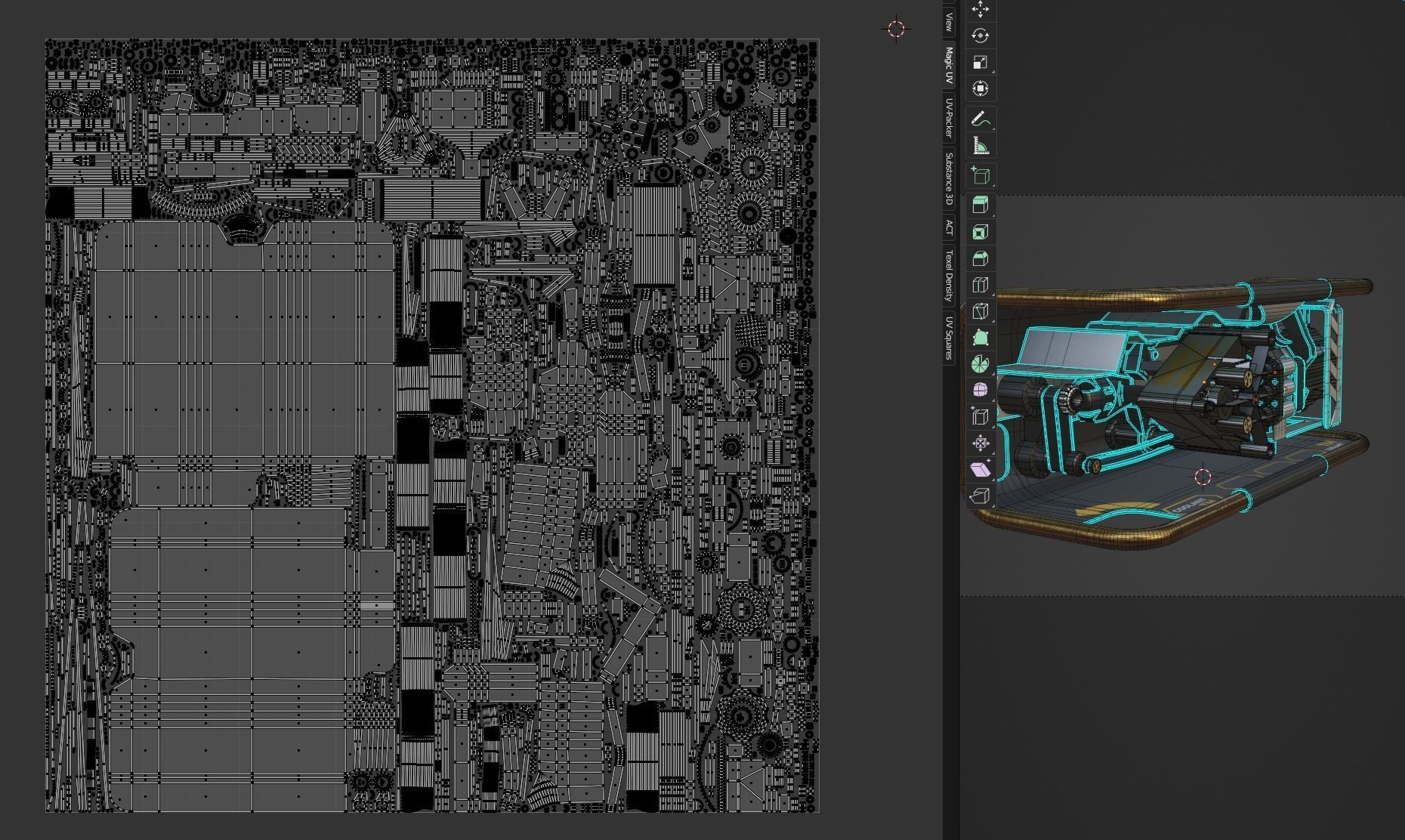 Sci-Fi Power Generator - box1 Low-poly 3D model_8