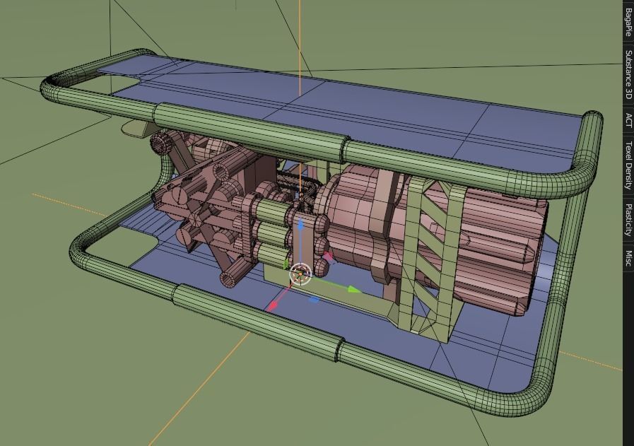 Sci-Fi Power Generator - box1 Low-poly 3D model_12