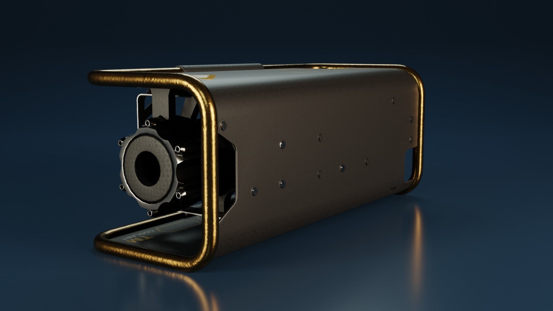 Sci-Fi Power Generator - box1 Low-poly 3D model_4