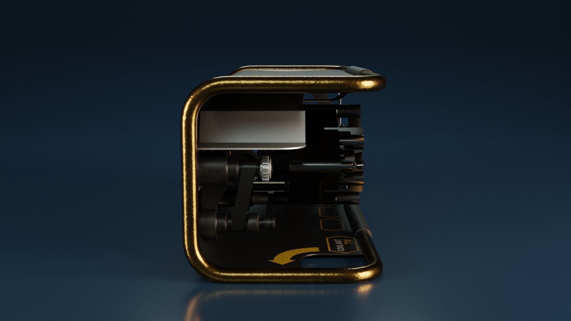 Sci-Fi Power Generator - box1 Low-poly 3D model_3