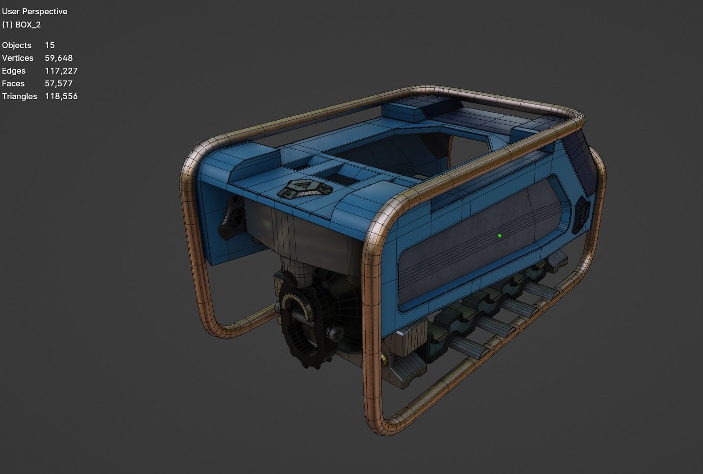 Sci-Fi Power Generator - box2 Low-poly 3D model_13