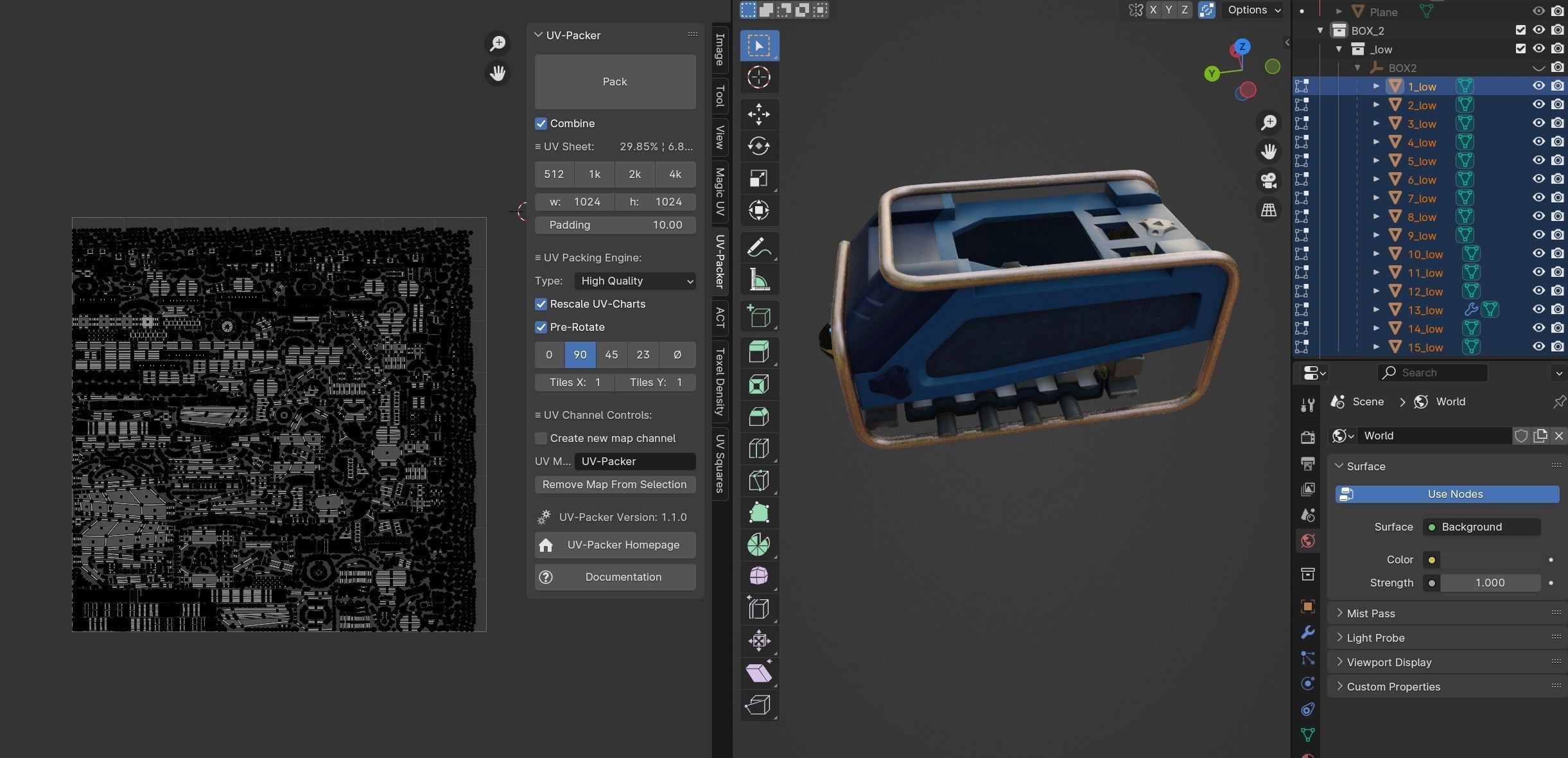 Sci-Fi Power Generator - box2 Low-poly 3D model_11