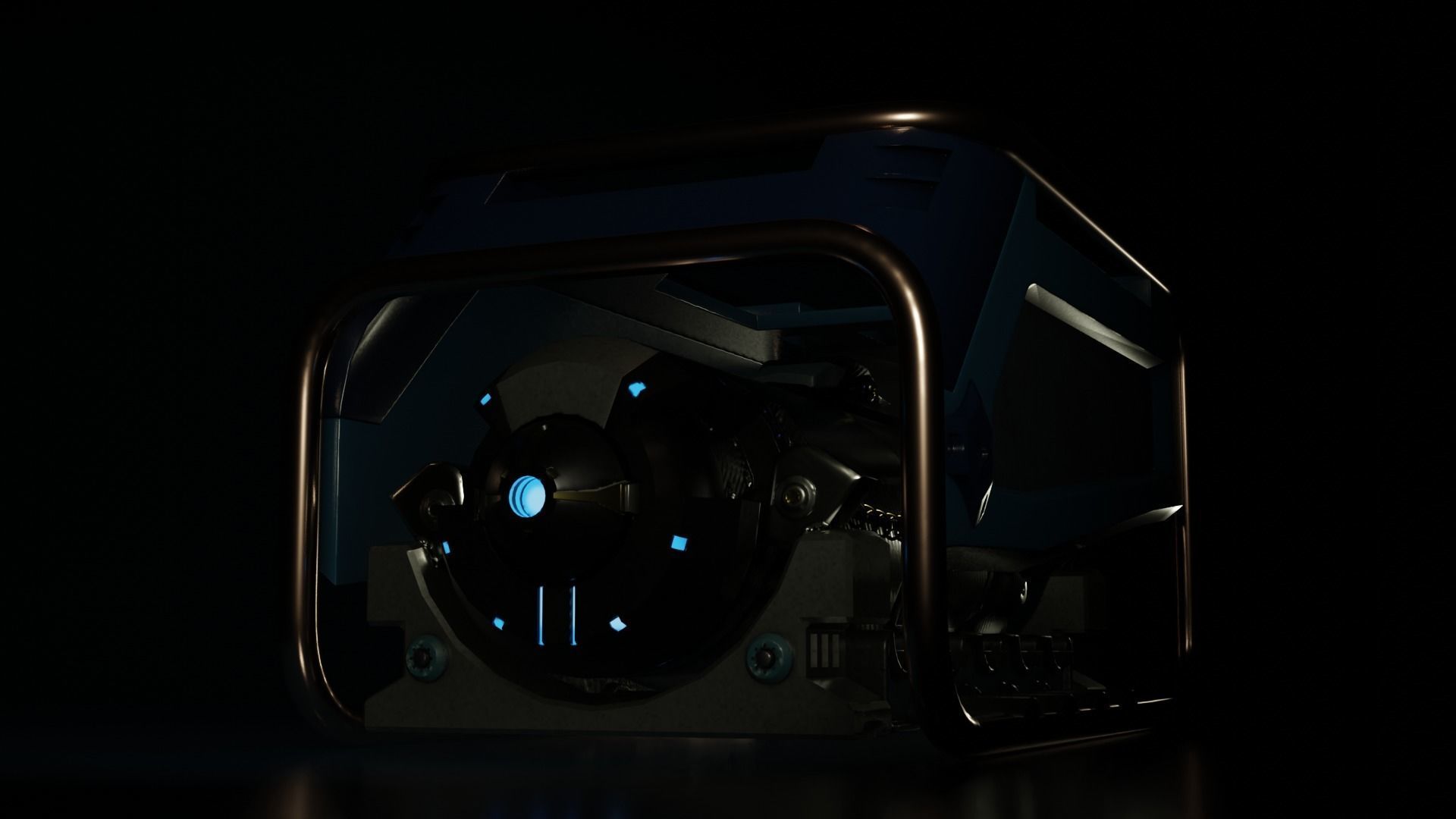 Sci-Fi Power Generator - box2 Low-poly 3D model_9