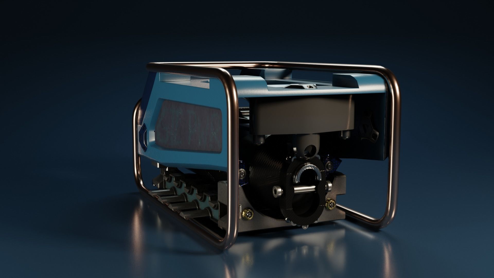 Sci-Fi Power Generator - box2 Low-poly 3D model_6