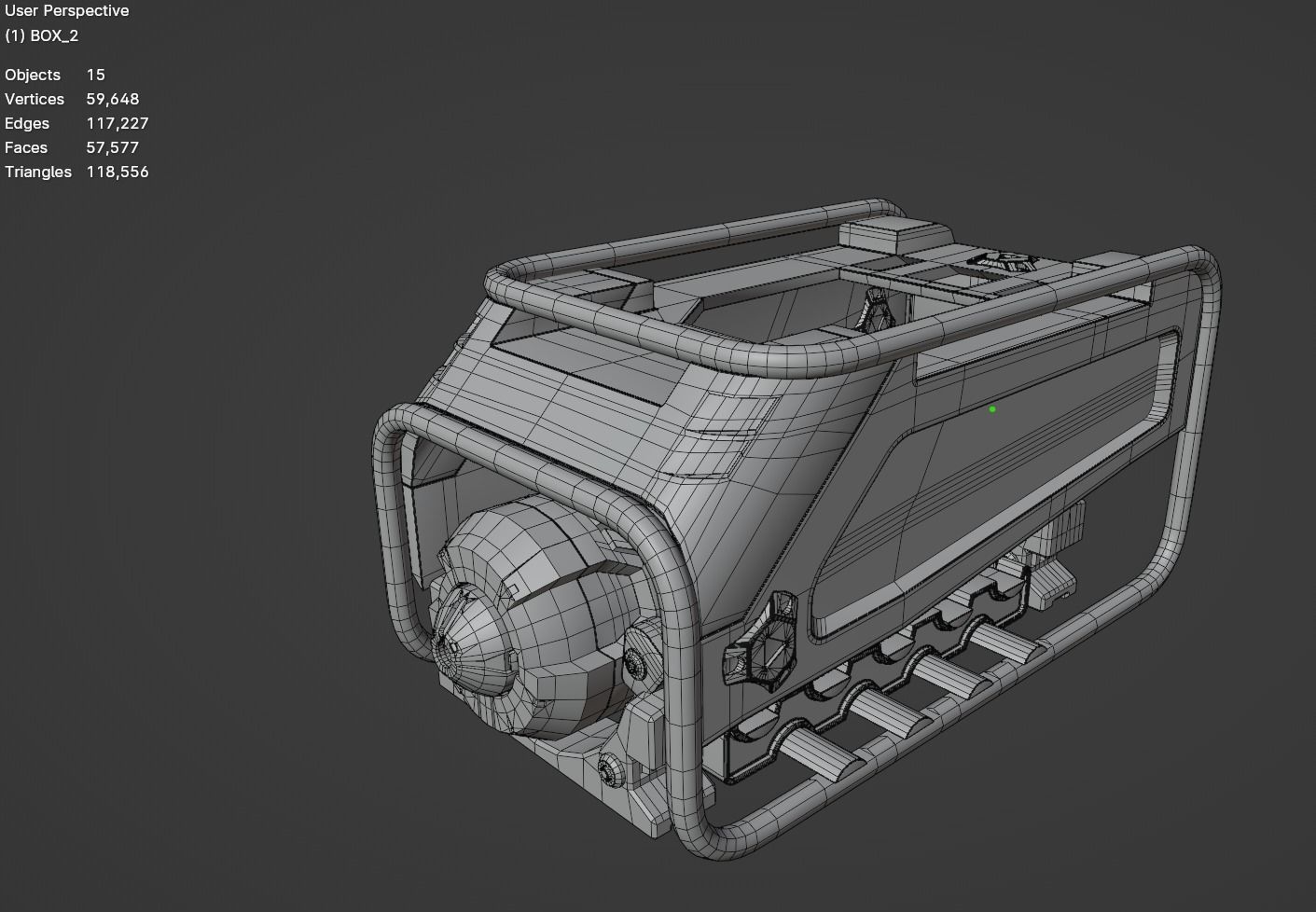 Sci-Fi Power Generator - box2 Low-poly 3D model_15