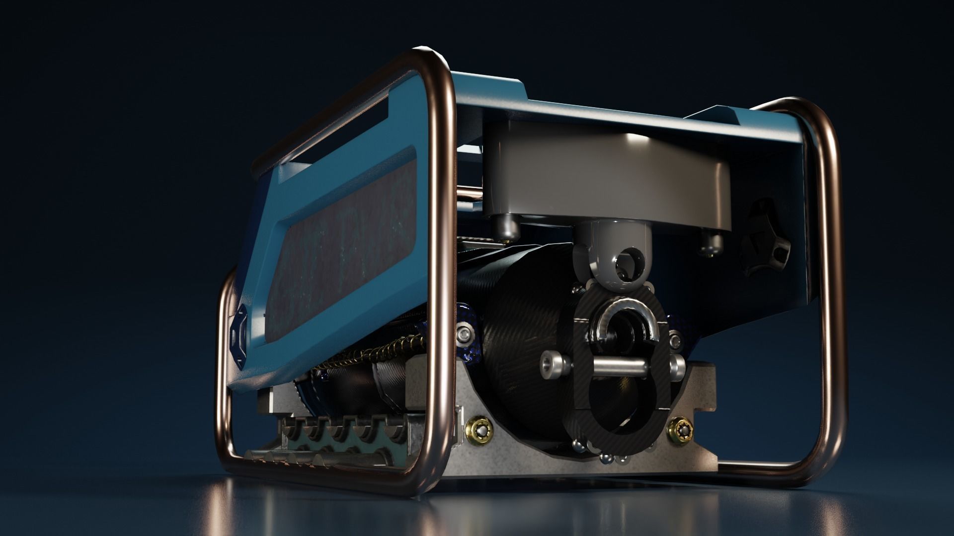 Sci-Fi Power Generator - box2 Low-poly 3D model_7