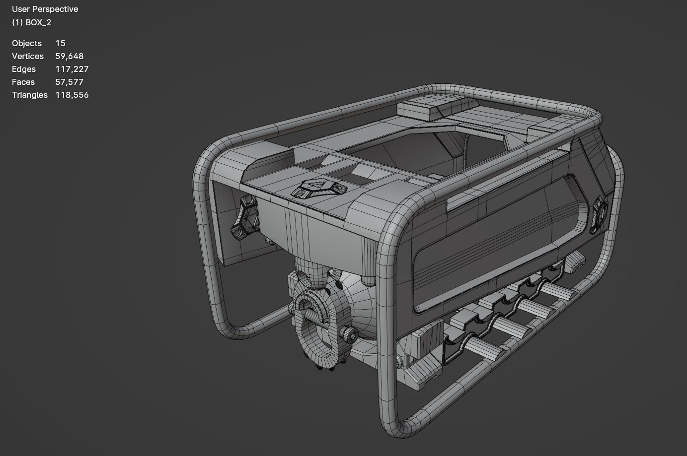 Sci-Fi Power Generator - box2 Low-poly 3D model_14