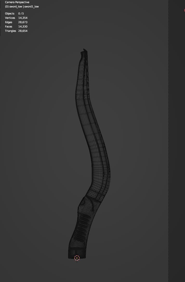 Sci-Fi Sword Low-poly 3D model_4