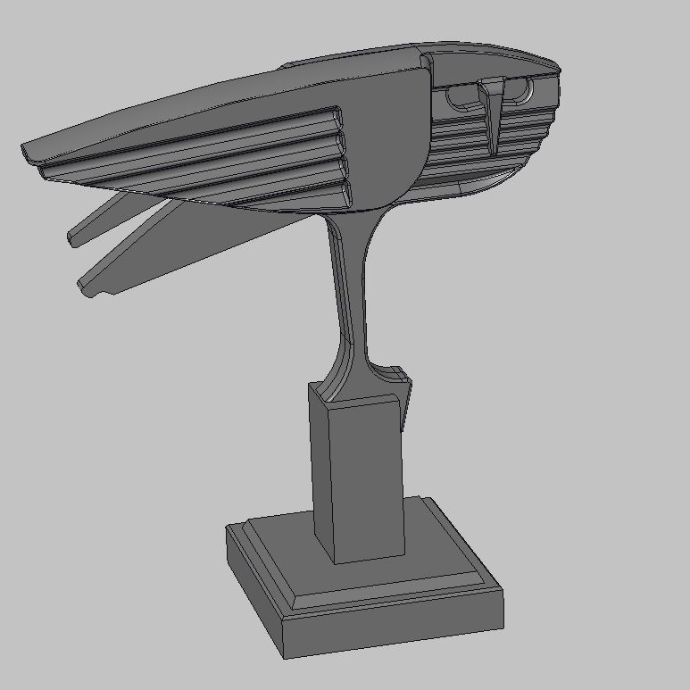 Art deco owl sculpture  3D print model_2
