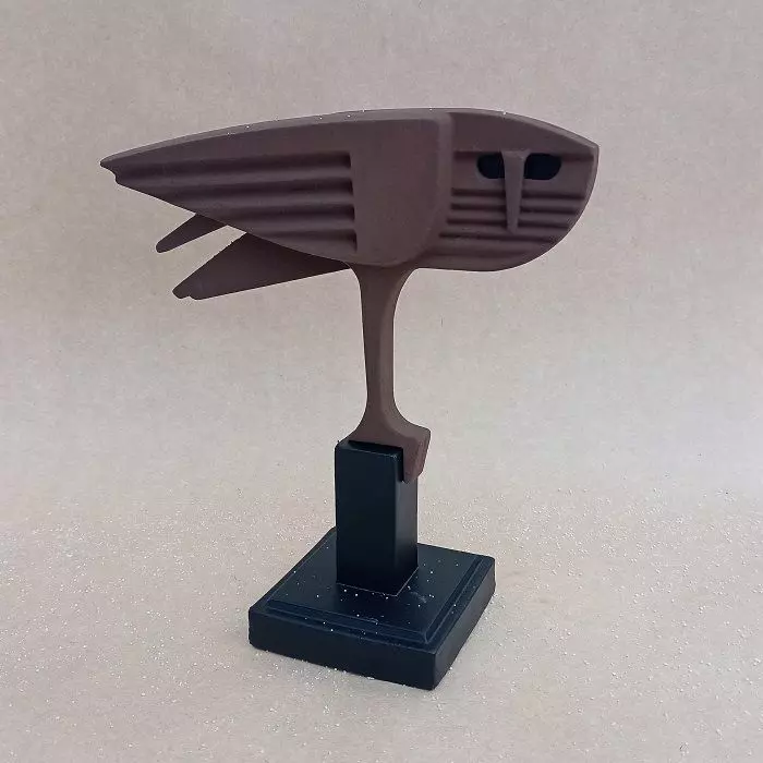 Art deco owl sculpture  3D print model_0