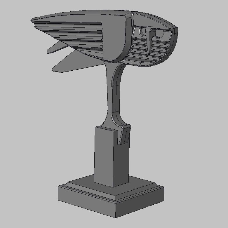 Art deco owl sculpture  3D print model_1