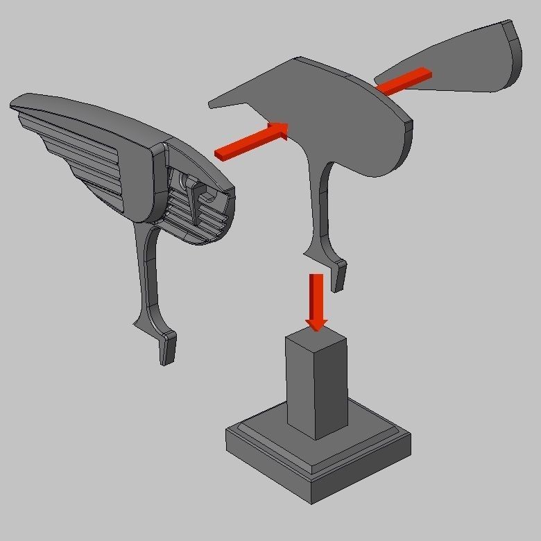 Art deco owl sculpture  3D print model_3