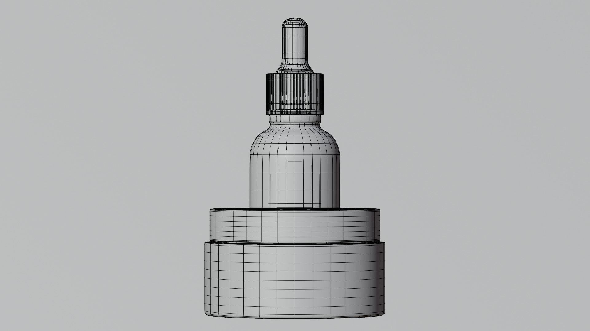 Dropper bottle and Cosmetic jar 3D model_11