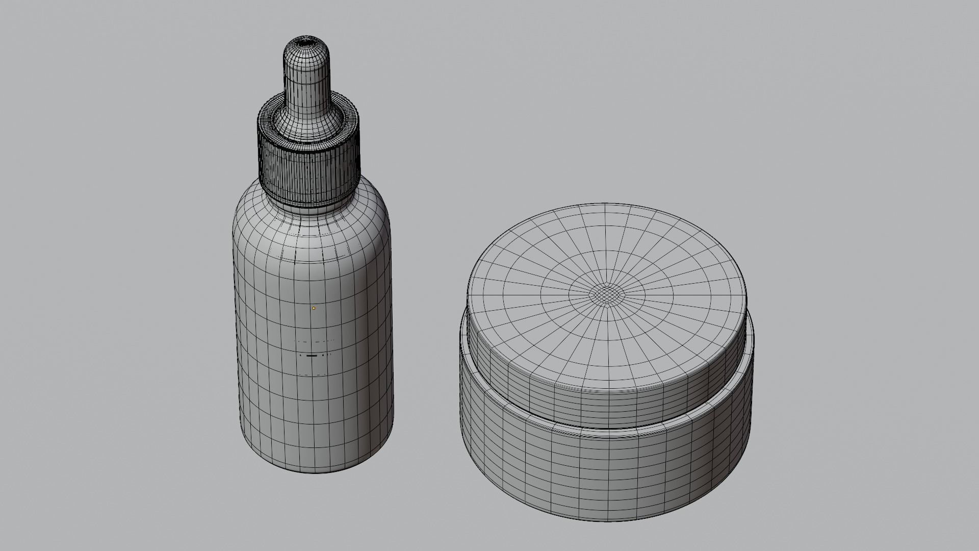 Dropper bottle and Cosmetic jar 3D model_7