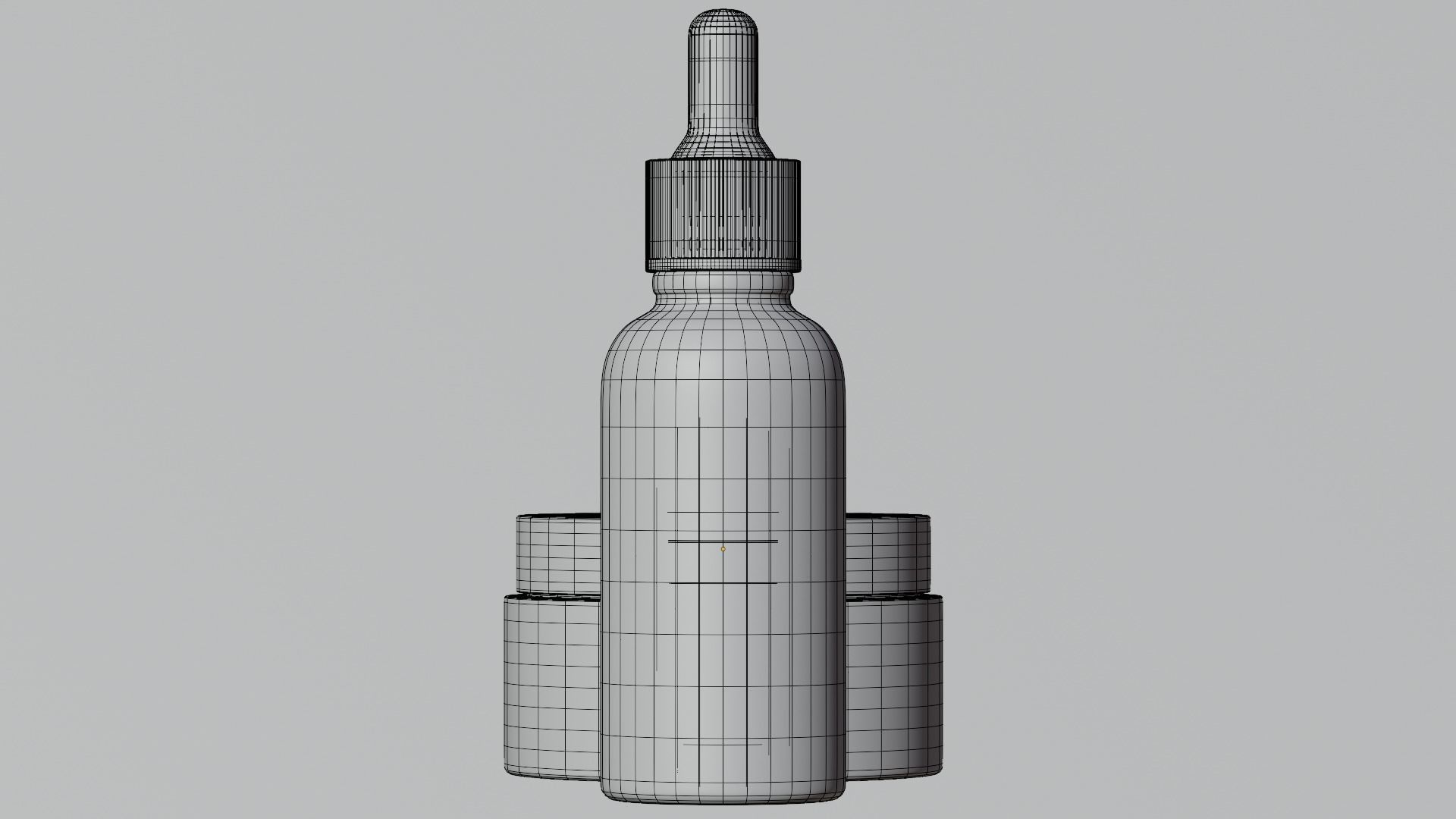 Dropper bottle and Cosmetic jar 3D model_10