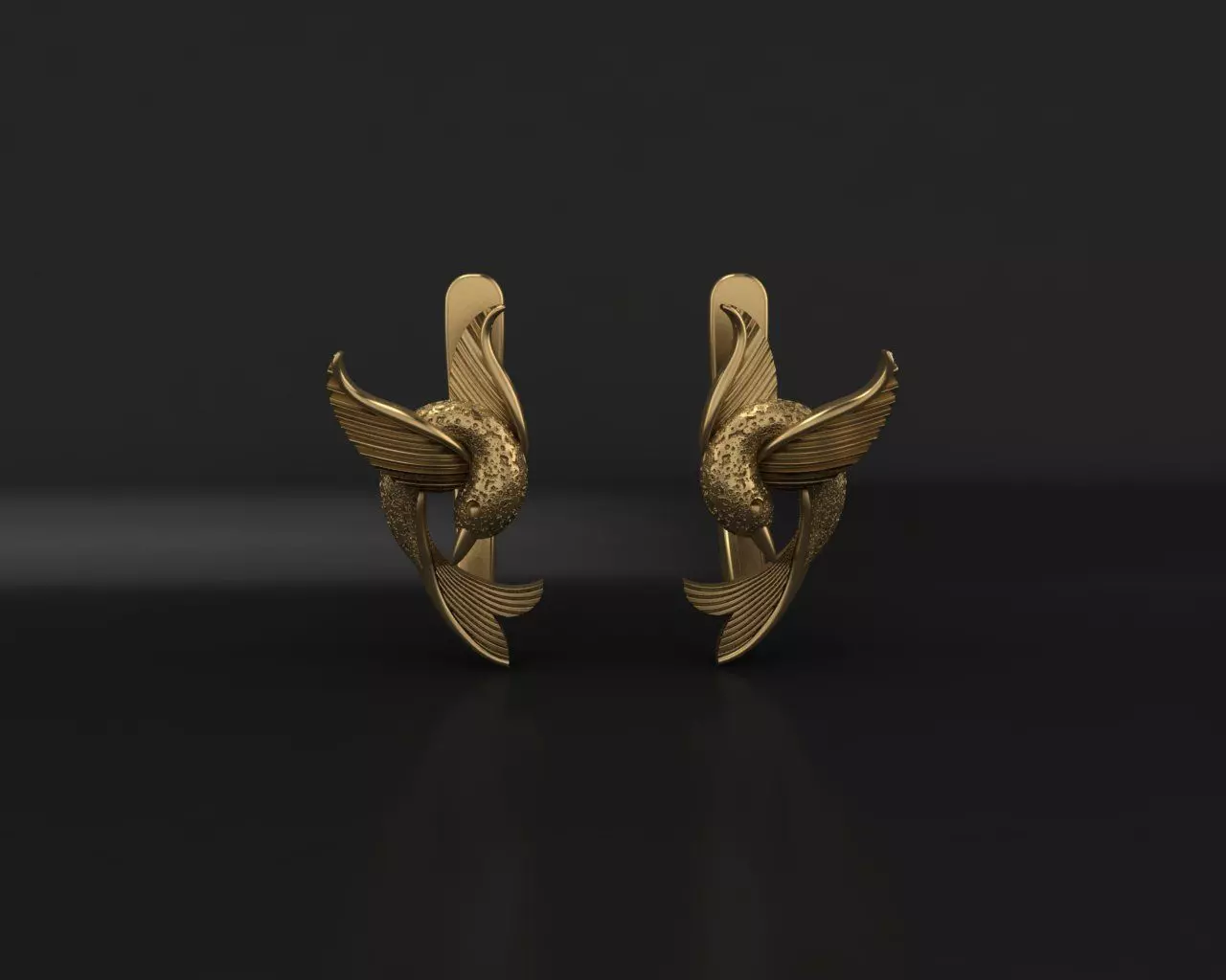 Bird earrings 3D print model