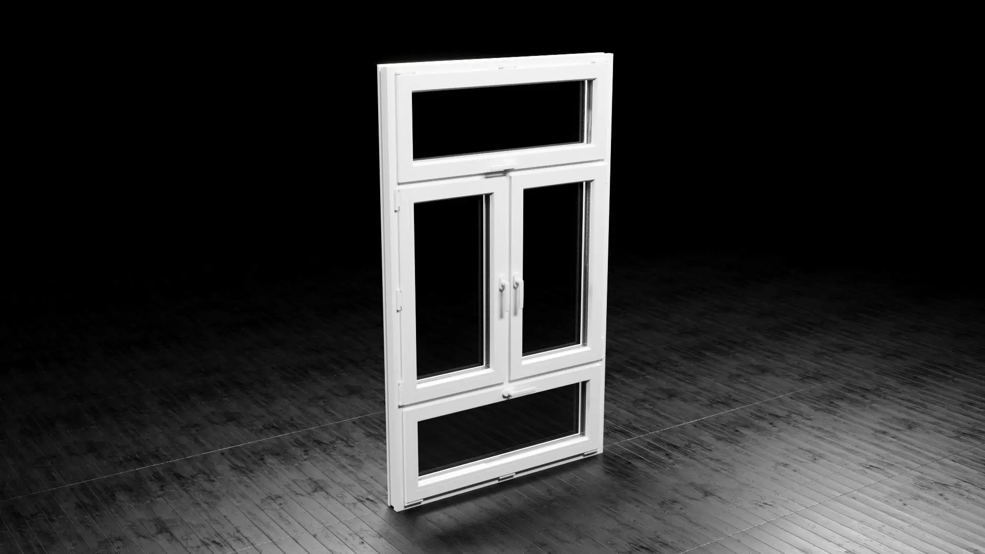 Modern Window Low-poly 3D model_0