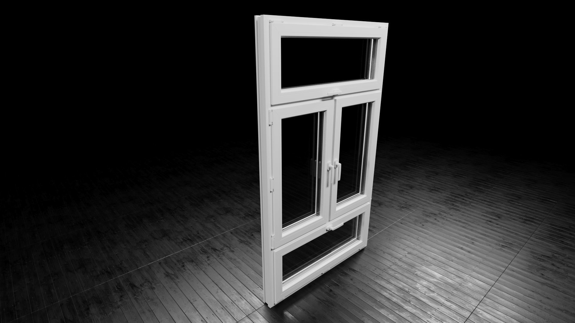 Modern Window Low-poly 3D model_1