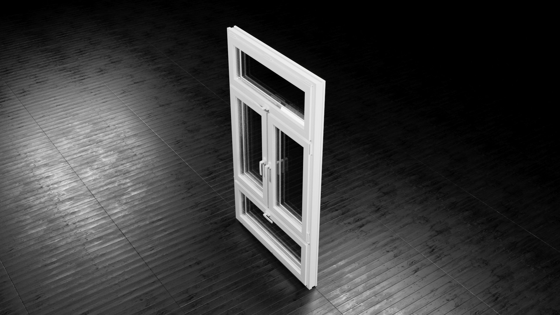 Modern Window Low-poly 3D model_3