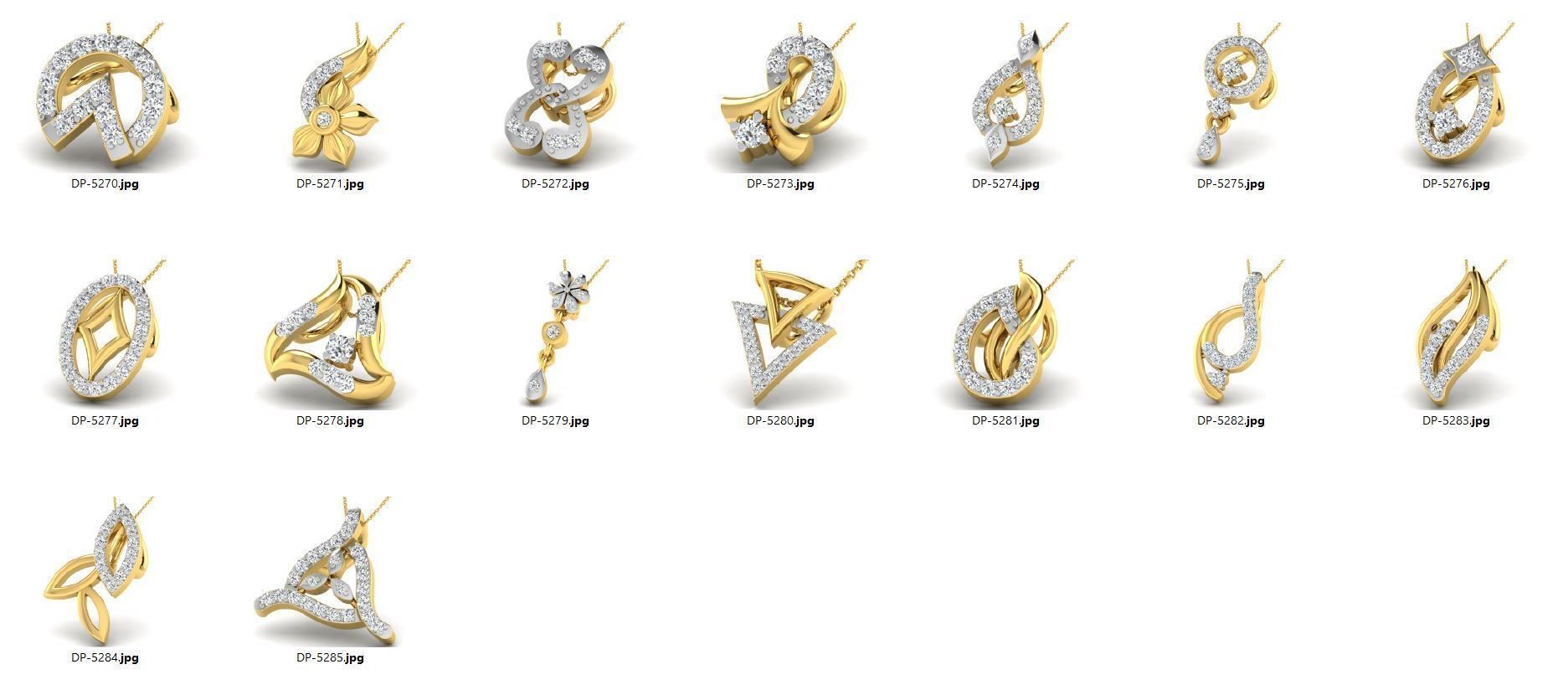 Collection 40 plus glamours model of pendant 3D print model_44