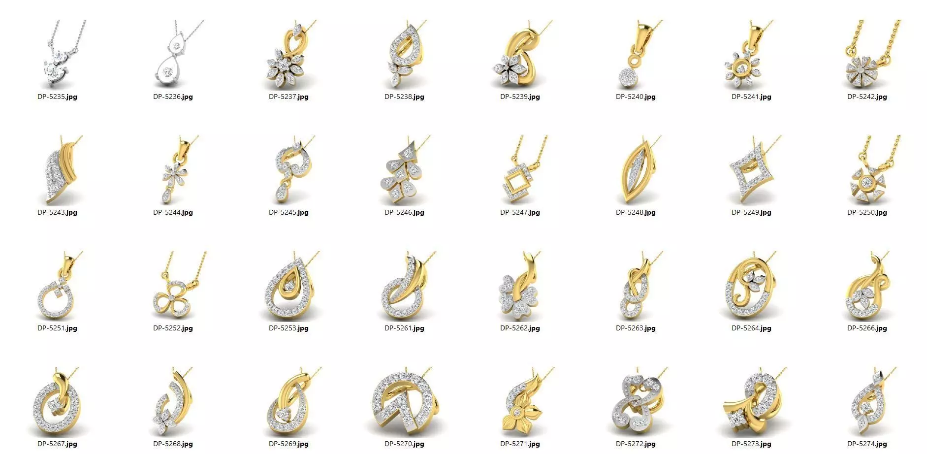 Collection 40 plus glamours model of pendant 3D print model_0