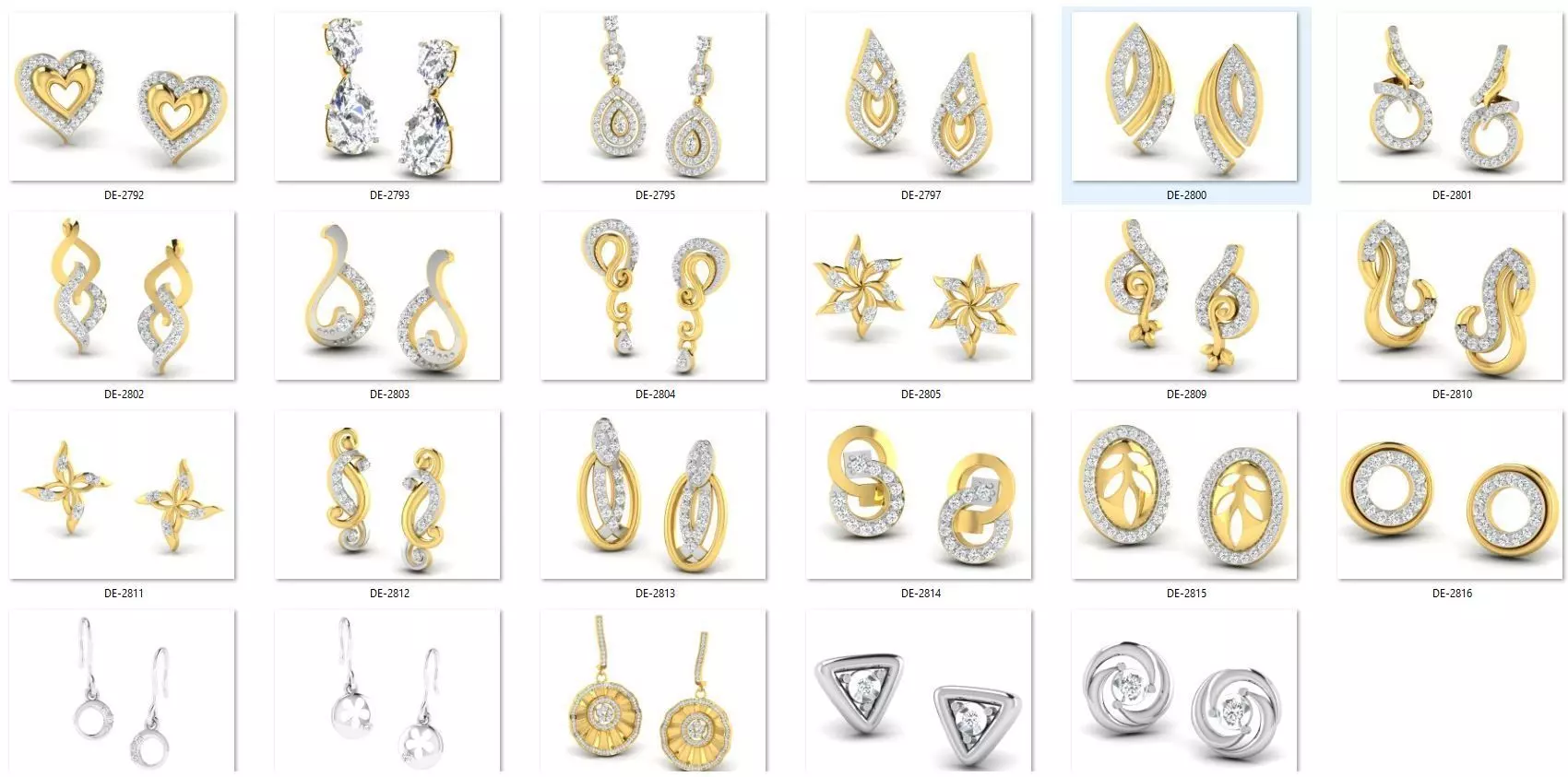 Collection 20 plus earing 3dm 3D print model