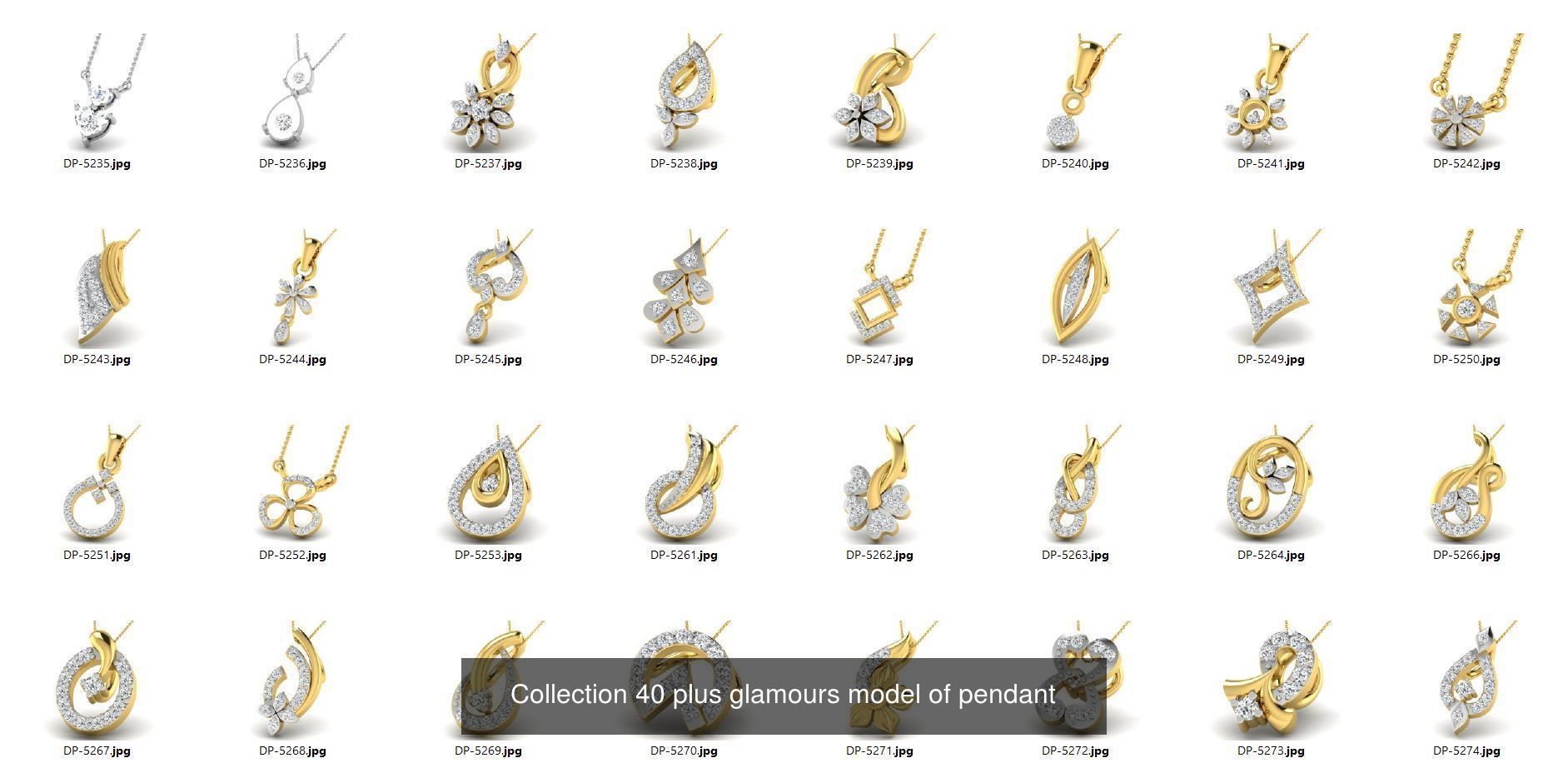 pendant and earing 100 plus 3dm 3D Model Collection_2
