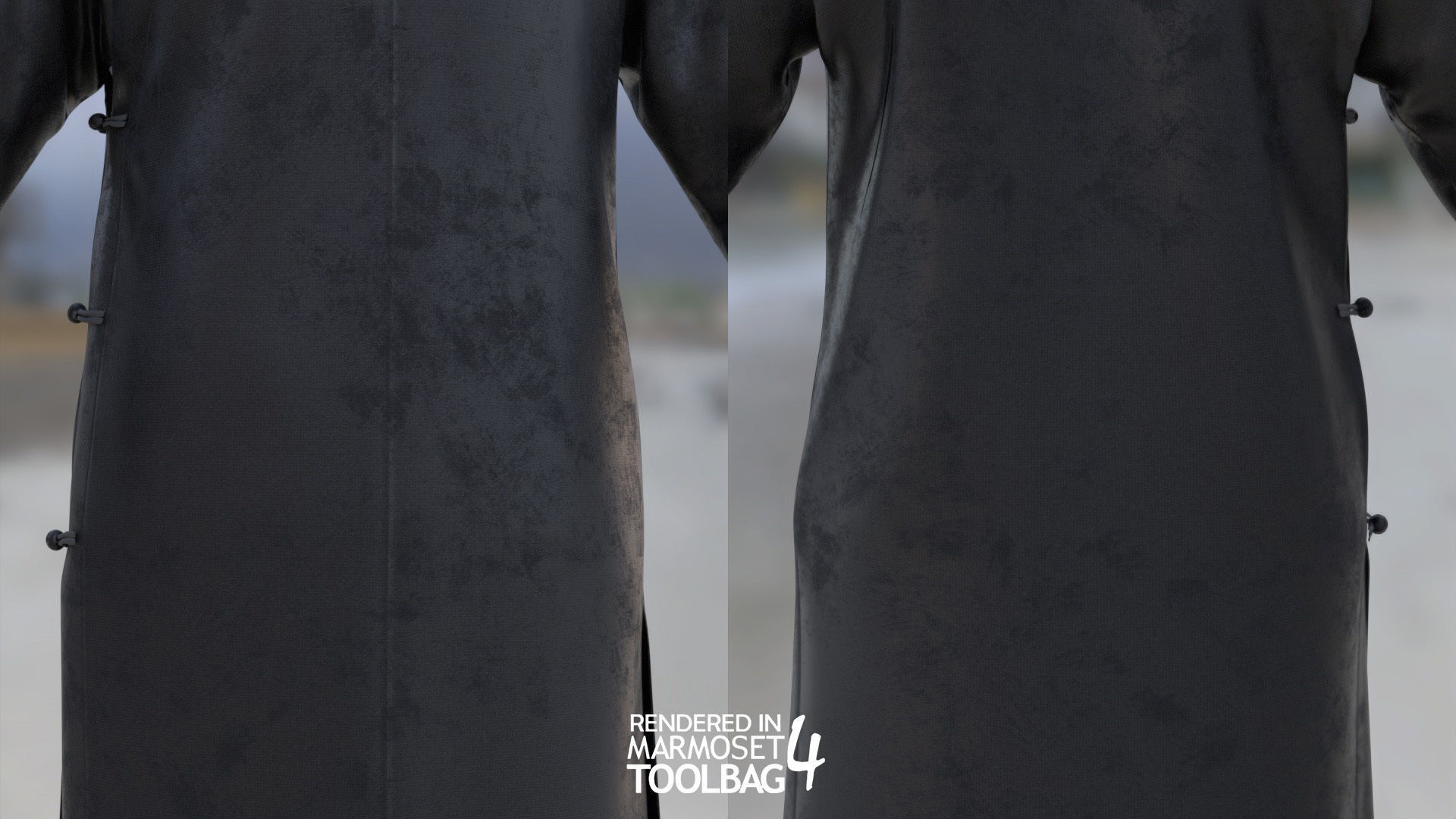 Female Martial Outfit 5 Low-poly 3D model_8