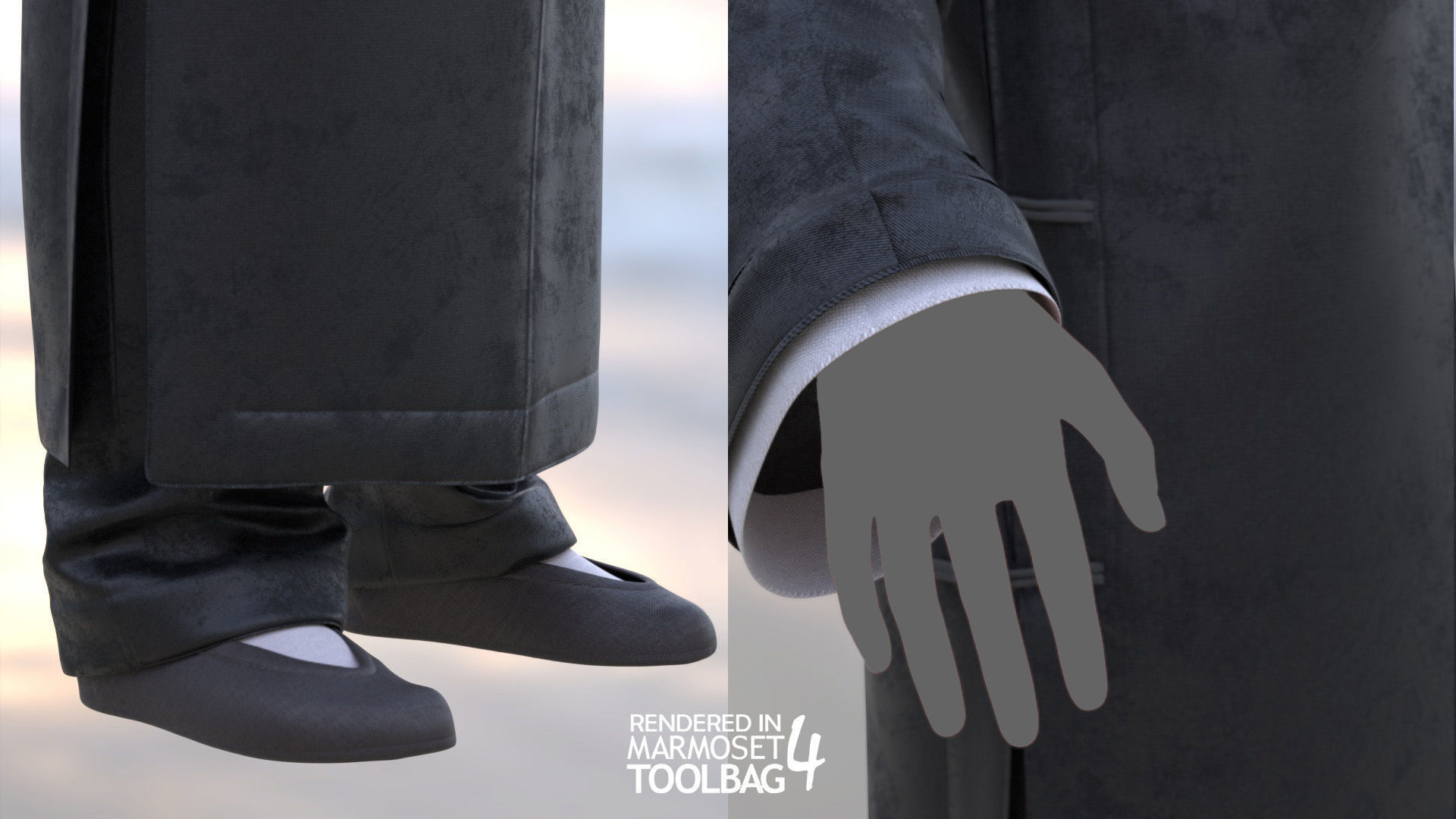 Female Martial Outfit 5 Low-poly 3D model_10