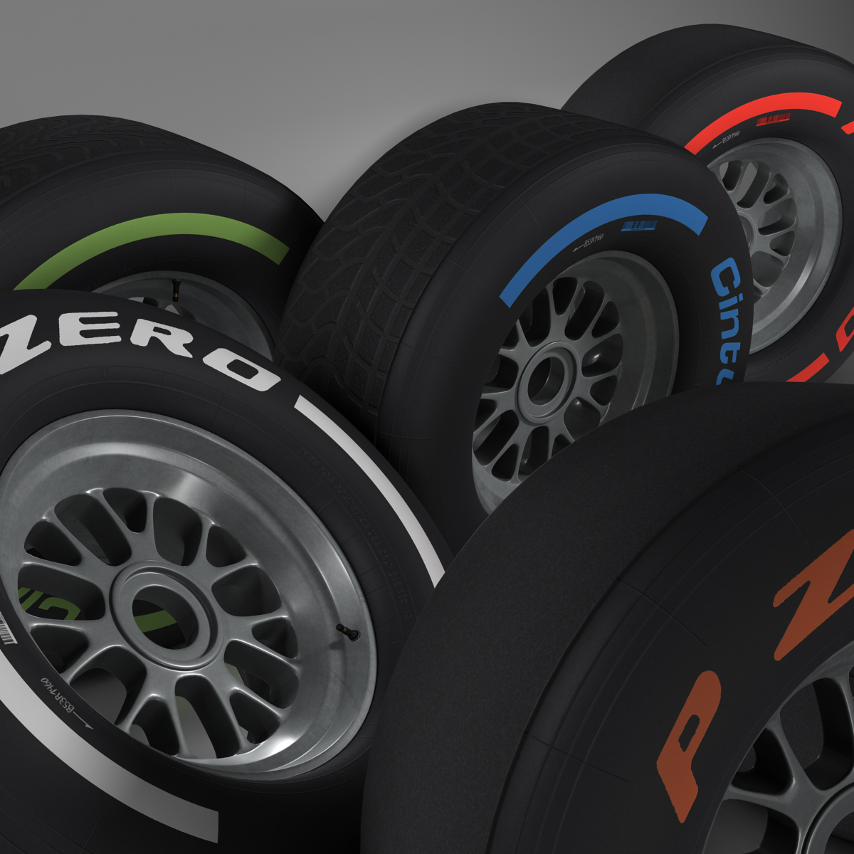 F1 tire collection 3D model_1