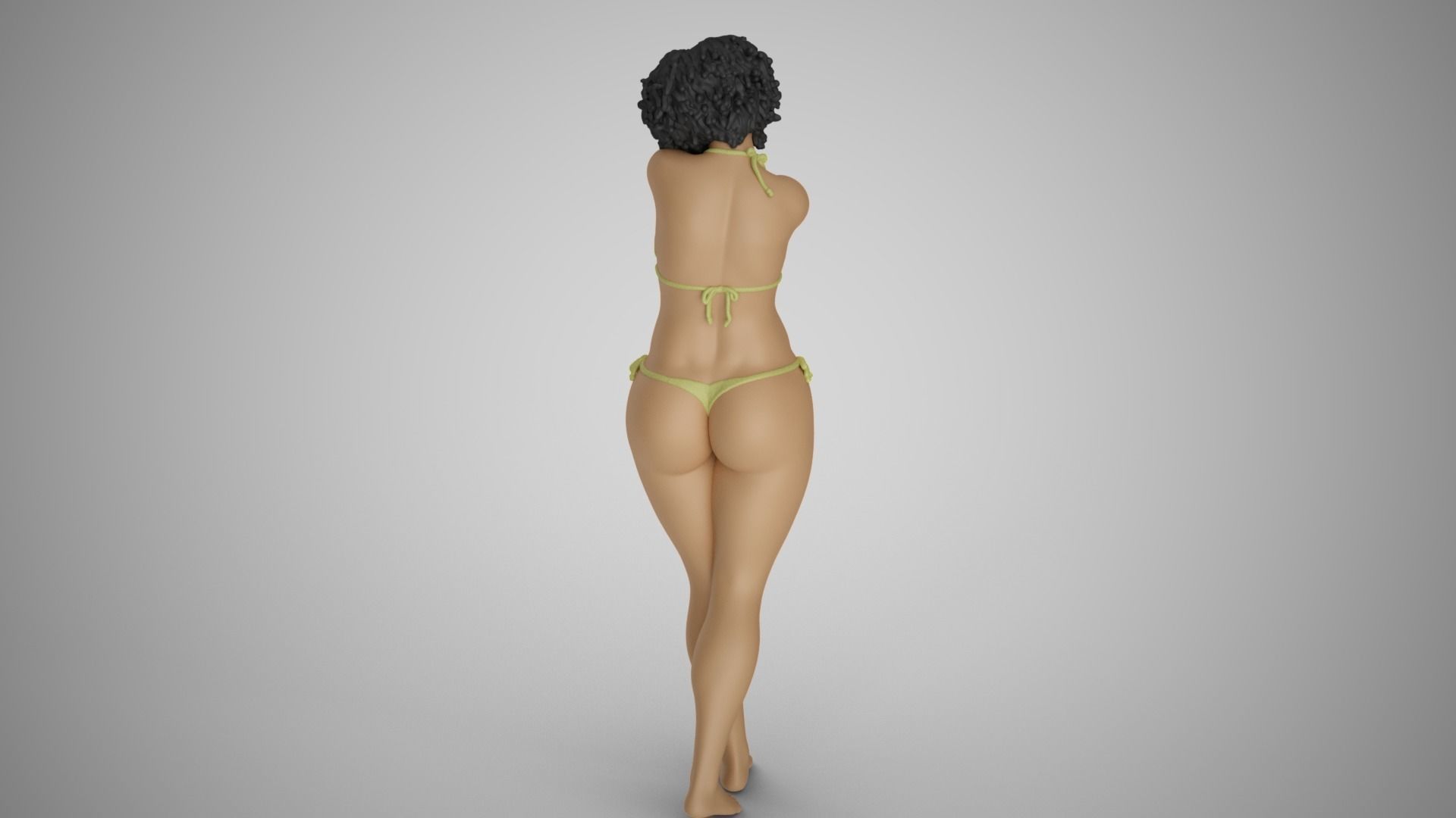 Girl Making her Hand Like a Gun 3D print model_5