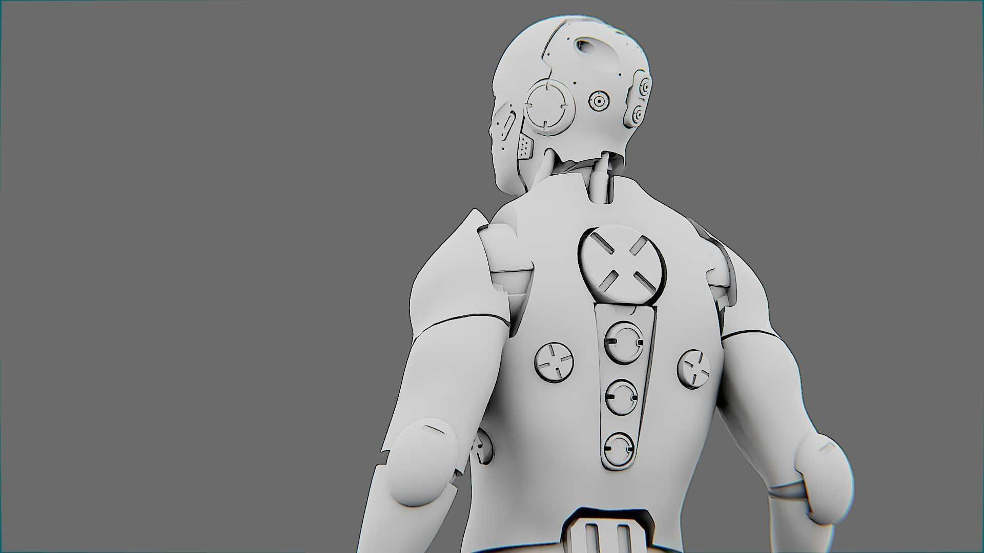 META HUMAN BOT-B Rigged for Unreal Engine - Unity - MIXAMO  3D model_33