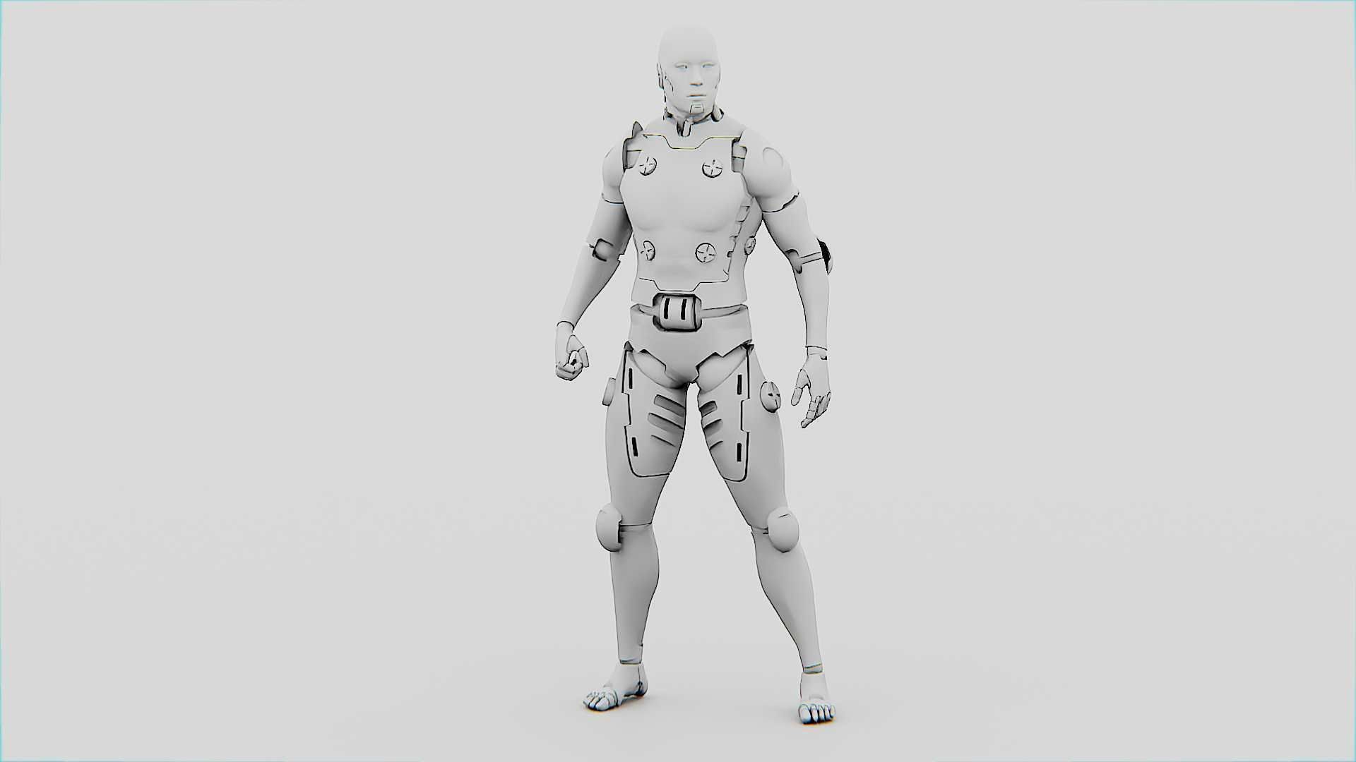 META HUMAN BOT-B Rigged for Unreal Engine - Unity - MIXAMO  3D model_34