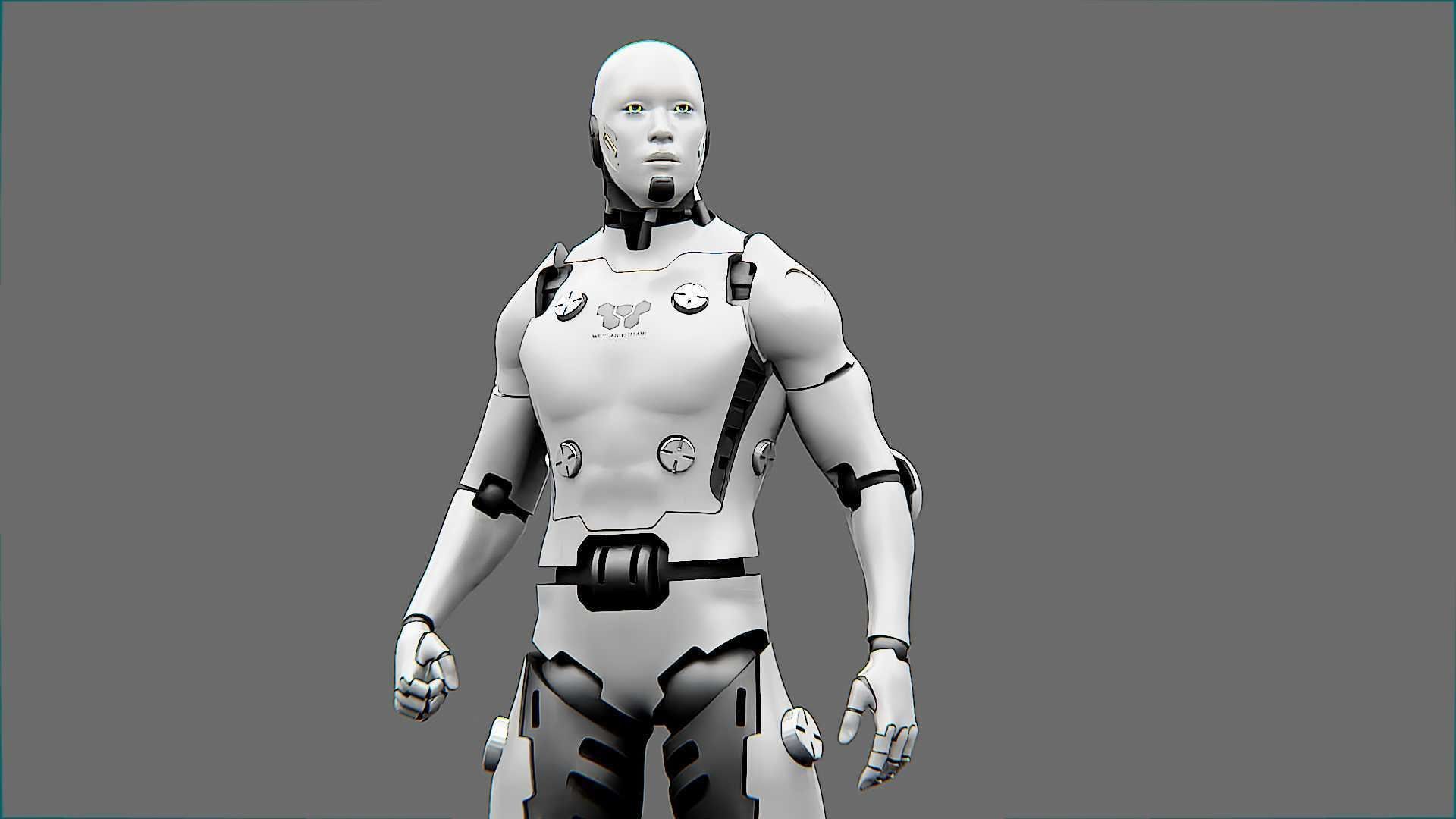 META HUMAN BOT-B Rigged for Unreal Engine - Unity - MIXAMO  3D model_2