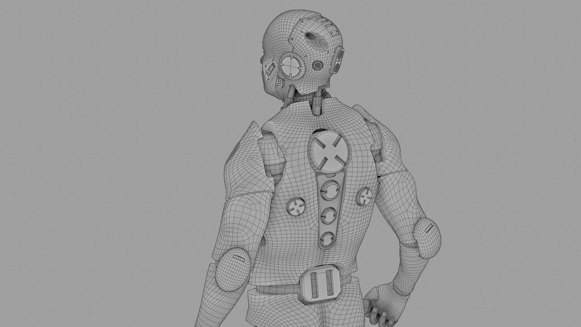 META HUMAN BOT-B Rigged for Unreal Engine - Unity - MIXAMO  3D model_41