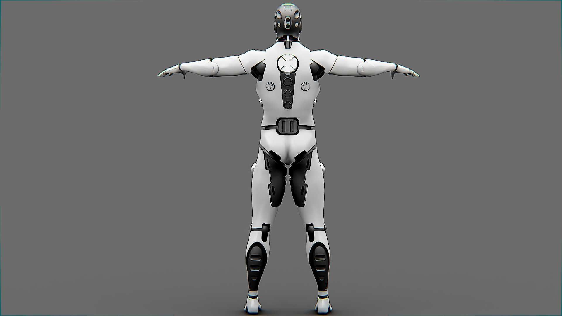 META HUMAN BOT-B Rigged for Unreal Engine - Unity - MIXAMO  3D model_26
