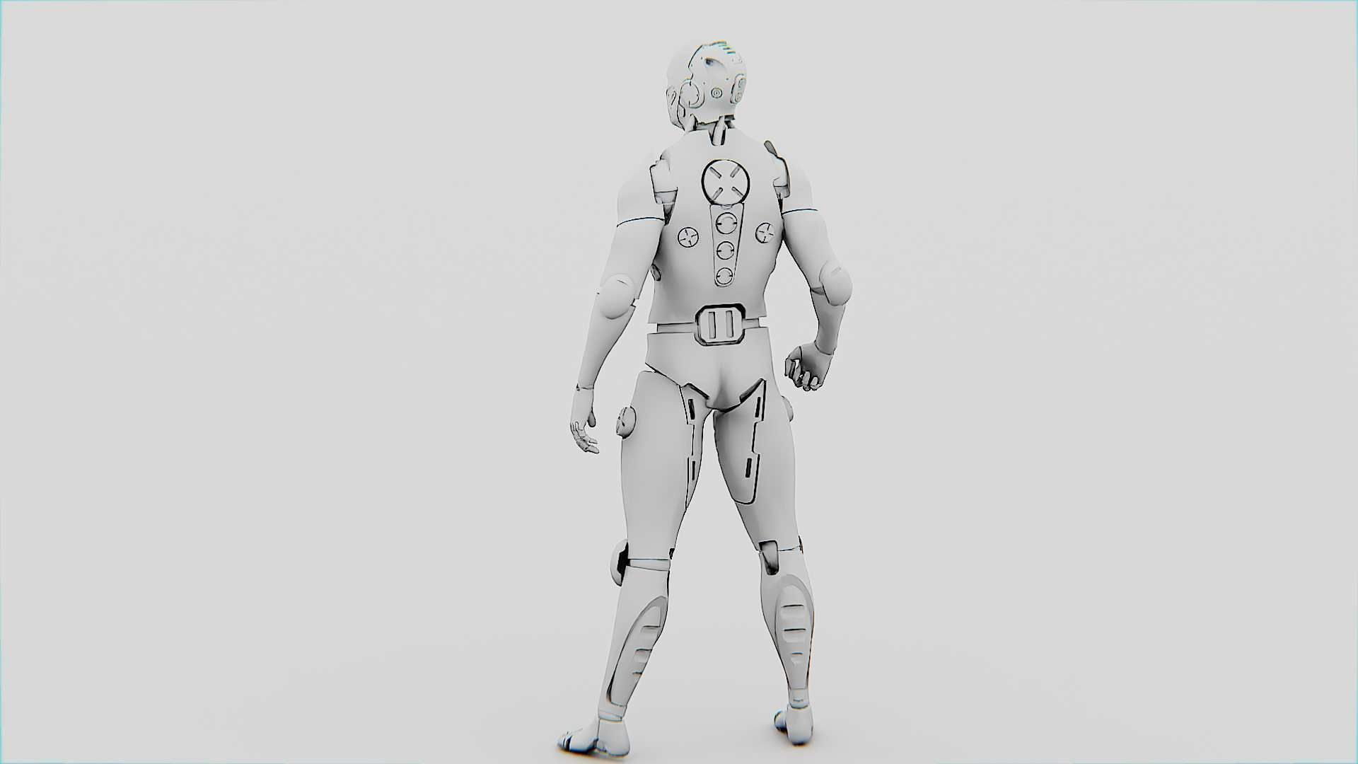 META HUMAN BOT-B Rigged for Unreal Engine - Unity - MIXAMO  3D model_35
