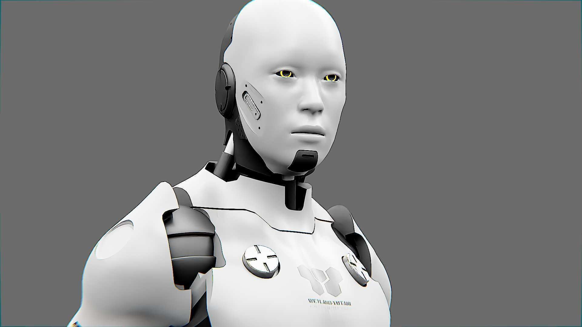 META HUMAN BOT-B Rigged for Unreal Engine - Unity - MIXAMO  3D model_17