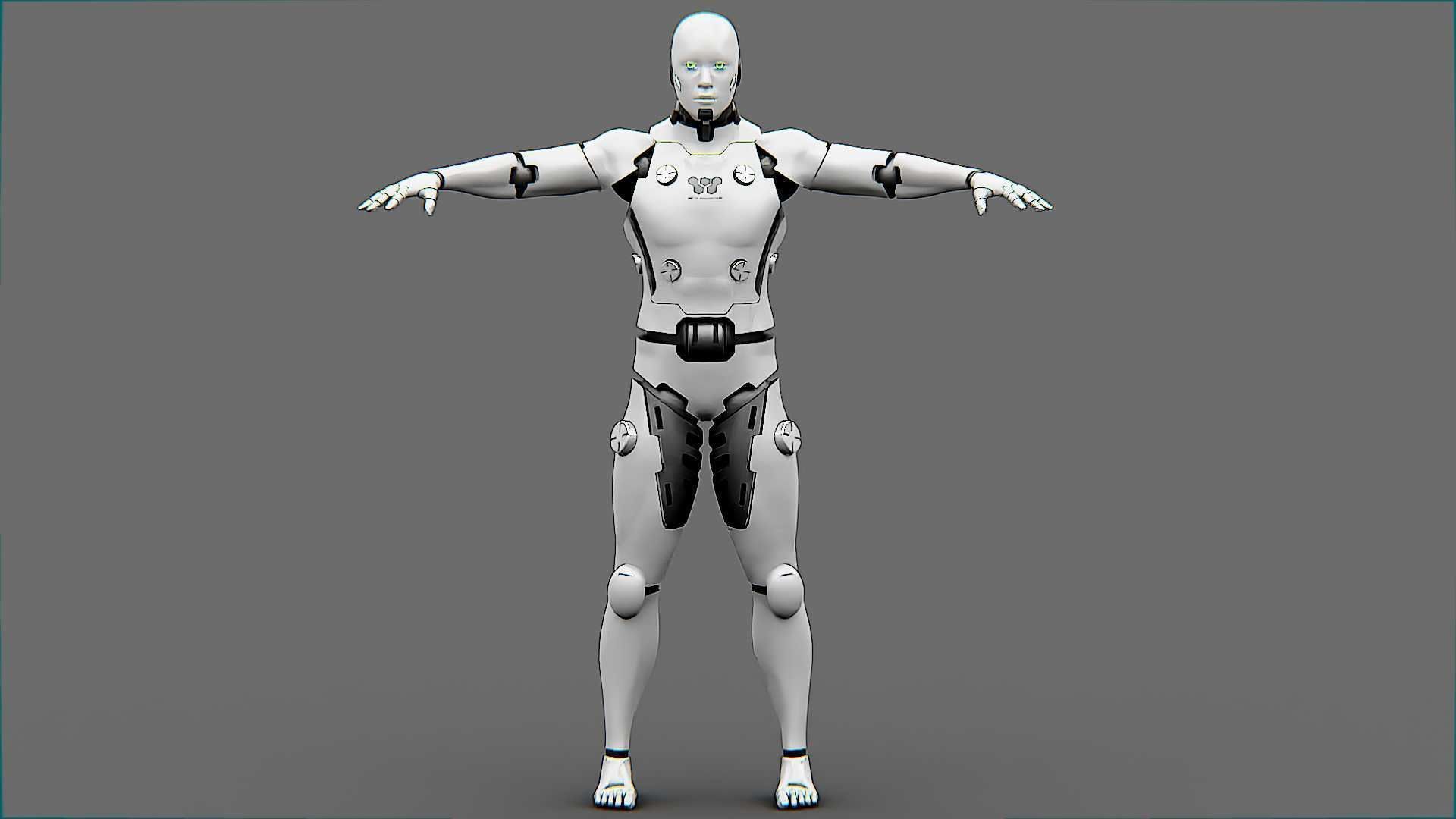 META HUMAN BOT-B Rigged for Unreal Engine - Unity - MIXAMO  3D model_25