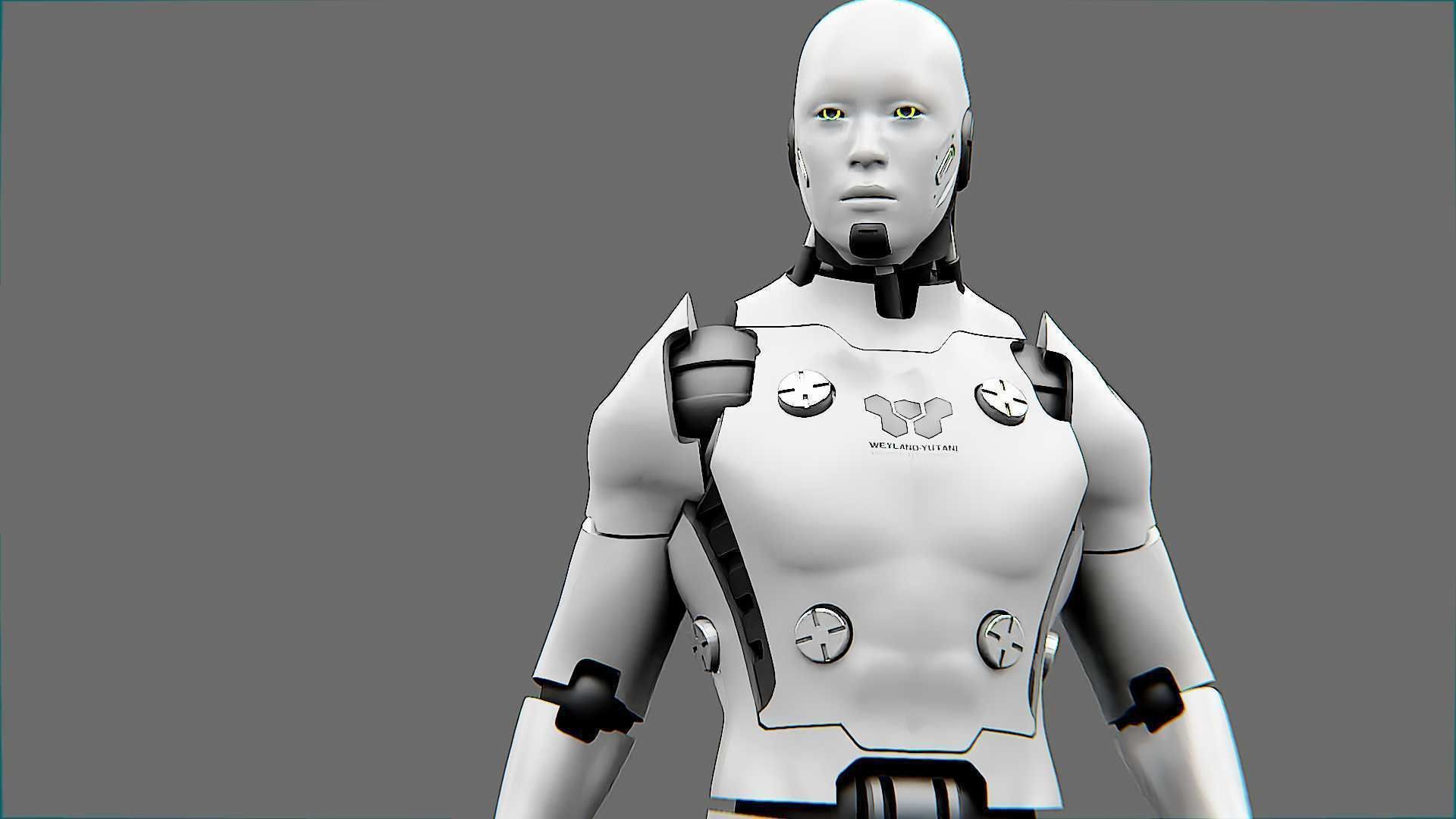 META HUMAN BOT-B Rigged for Unreal Engine - Unity - MIXAMO  3D model_23