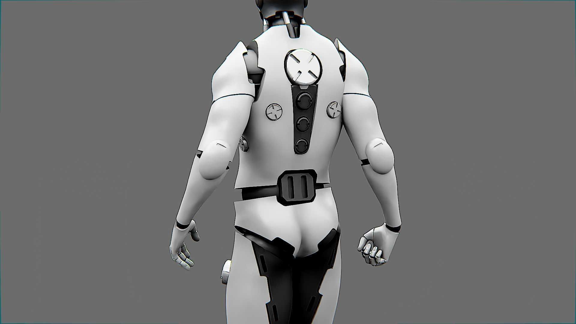 META HUMAN BOT-B Rigged for Unreal Engine - Unity - MIXAMO  3D model_20